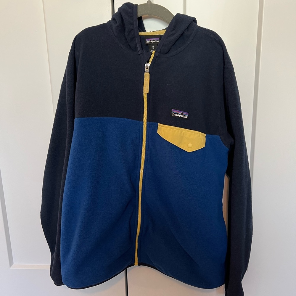 Patagonia Kids’ Micro D Snap-T Fleece Jacket, Size M, Superior Blue, Gently Used